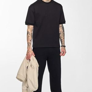 SNITCH Men’s Cotton Blend Core Lab Oversized Fit T-Shirt